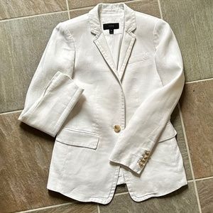J.Crew Cream Linen Blazer (Size 00)